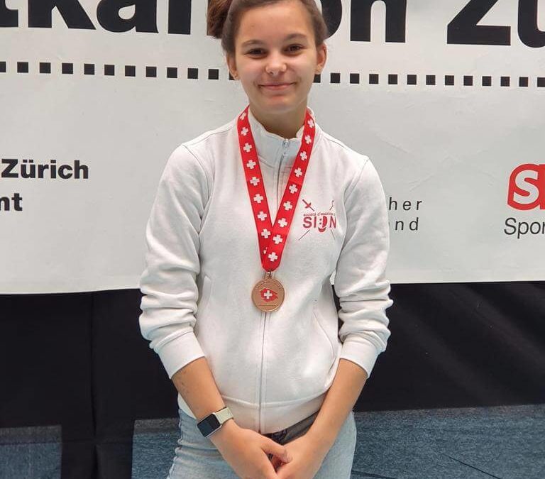 Du bronze pour Camille De Preux aux Championnats suisses U17
