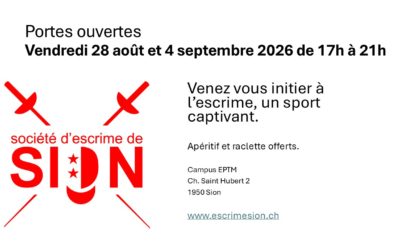 Les portes ouvertes de la Société d’Escrime de Sion dès la rentrée !
